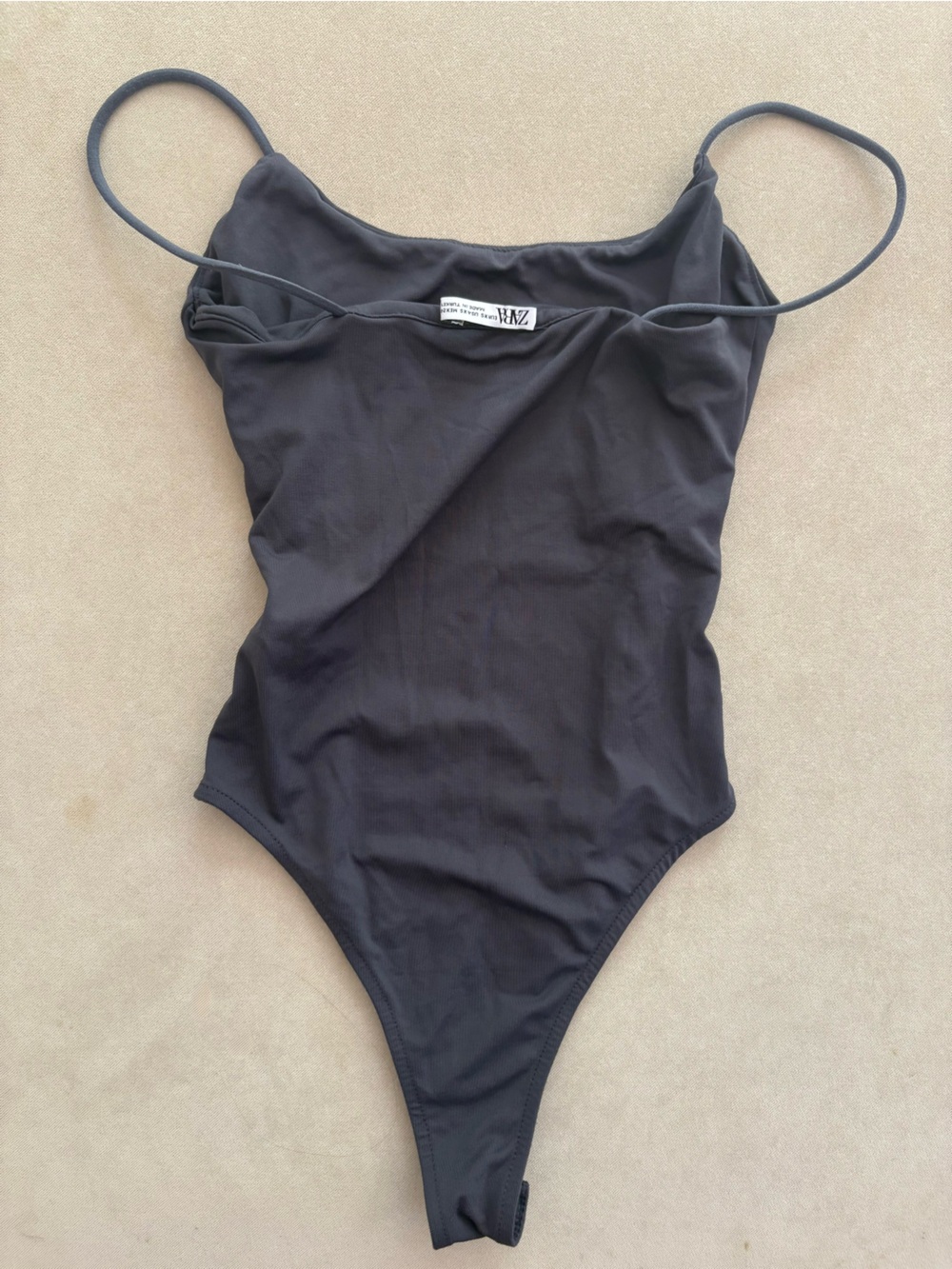 Zara Dark Gray Bodysuit